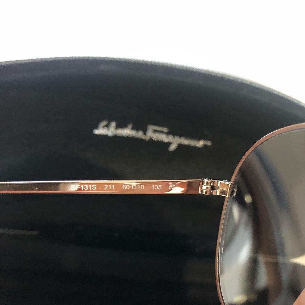 Salvatore Ferragamo Brown Aviator Sunglasses - Picture 6 of 7
